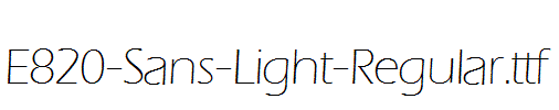 E820-Sans-Light-Regular.ttf字体下载