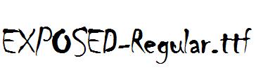 EXPOSED-Regular.ttf字体下载