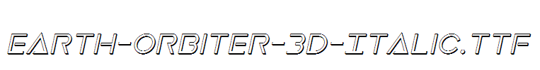 Earth-Orbiter-3D-Italic.ttf字体下载