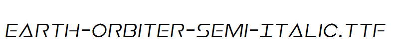 Earth-Orbiter-Semi-Italic.ttf字体下载