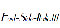 East-Side-Italic.ttf字体下载