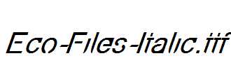 Eco-Files-Italic.ttf字体下载