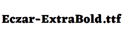 Eczar-ExtraBold.ttf字体下载