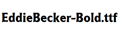 EddieBecker-Bold.ttf字体下载