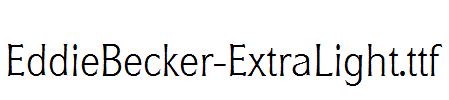 EddieBecker-ExtraLight.ttf字体下载
