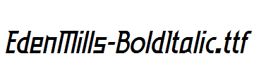 EdenMills-BoldItalic.ttf字体下载