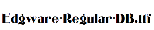 Edgware-Regular-DB.ttf字体下载