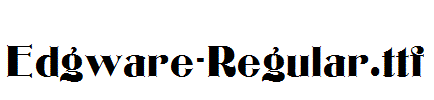 Edgware-Regular.ttf字体下载
