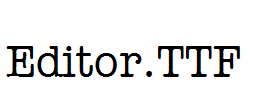 Editor.ttf字体下载