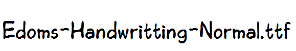 Edoms-Handwritting-Normal.ttf字体下载