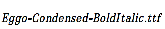 Eggo-Condensed-BoldItalic.ttf字体下载