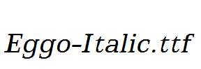 Eggo-Italic.ttf字体下载