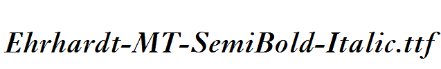 Ehrhardt-MT-SemiBold-Italic.ttf字体下载