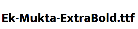 Ek-Mukta-ExtraBold.ttf字体下载