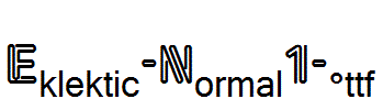 Eklektic-Normal1-.ttf字体下载