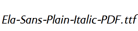 Ela-Sans-Plain-Italic-PDF.ttf字体下载