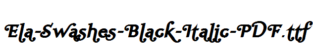 Ela-Swashes-Black-Italic-PDF.ttf字体下载