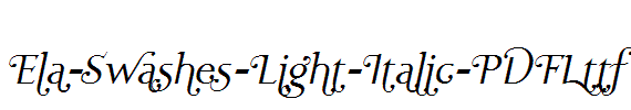 Ela-Swashes-Light-Italic-PDF.ttf字体下载