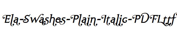 Ela-Swashes-Plain-Italic-PDF.ttf字体下载