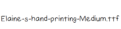 Elaine-s-hand-printing-Medium.ttf字体下载