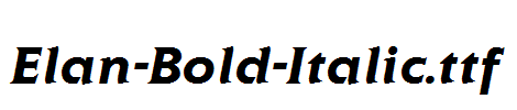 Elan-Bold-Italic.ttf字体下载