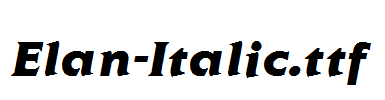 Elan-Italic.ttf字体下载