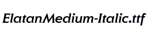 ElatanMedium-Italic.ttf字体下载