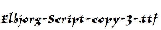 Elbjorg-Script-copy-3-.ttf字体下载