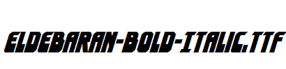 Eldebaran-Bold-Italic.ttf字体下载