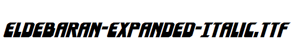 Eldebaran-Expanded-Italic.ttf字体下载