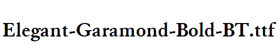 Elegant-Garamond-Bold-BT.ttf字体下载
