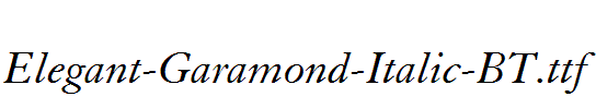 Elegant-Garamond-Italic-BT.ttf字体下载