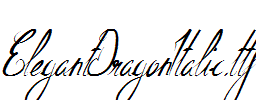 ElegantDragonItalic.ttf字体下载