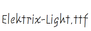 Elektrix-Light.ttf字体下载