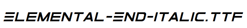Elemental-End-Italic.ttf字体下载