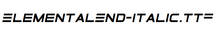 ElementalEnd-Italic.ttf字体下载