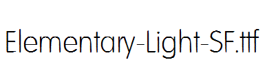 Elementary-Light-SF.ttf字体下载