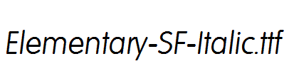Elementary-SF-Italic.ttf字体下载