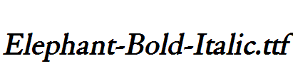 Elephant-Bold-Italic.ttf字体下载