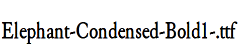 Elephant-Condensed-Bold1-.ttf字体下载