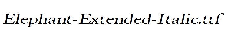 Elephant-Extended-Italic.ttf字体下载