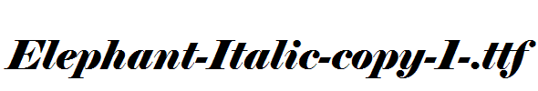 Elephant-Italic-copy-1-.ttf字体下载