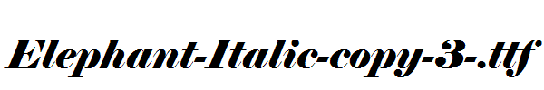 Elephant-Italic-copy-3-.ttf字体下载