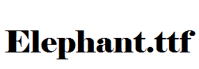 Elephant.ttf字体下载