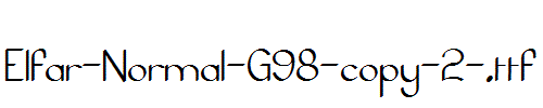 Elfar-Normal-G98-copy-2-.ttf字体下载