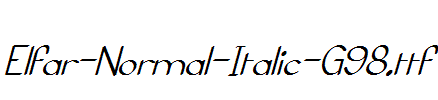 Elfar-Normal-Italic-G98.ttf字体下载