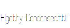 Elgethy-Condensed.ttf字体下载