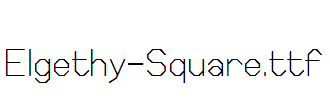 Elgethy-Square.ttf字体下载