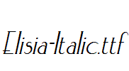 Elisia-Italic.ttf字体下载