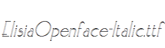 ElisiaOpenface-Italic.ttf字体下载